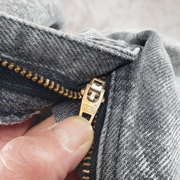 90s Acid Wash Big Kids Black Label Levis Skinny Straight Leg USA Size 10 Vintage - Picture 9 of 13